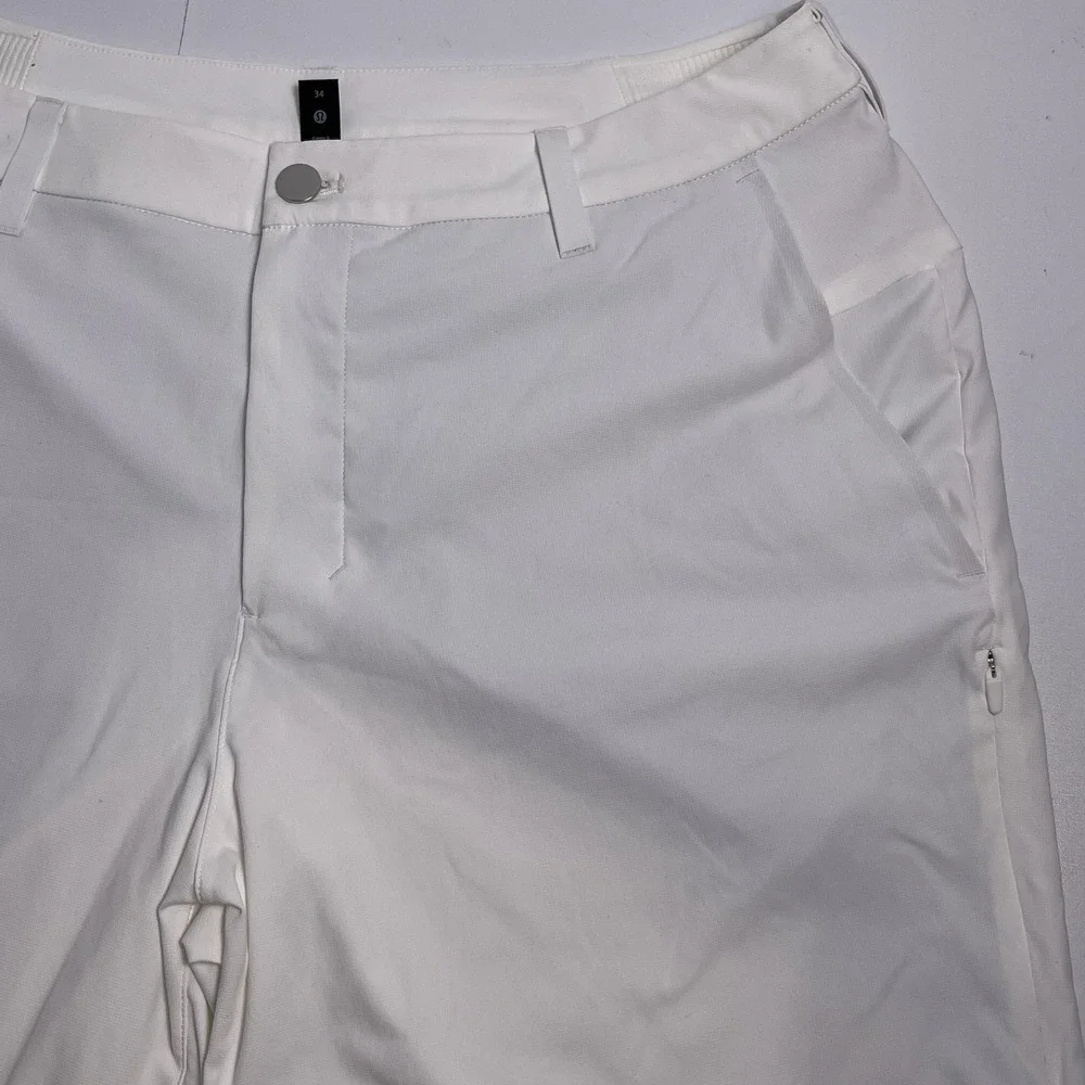 Lululemon Mens Size 34 White Bone Commission Golf Pants Performance Stretch - Picture 8 of 16